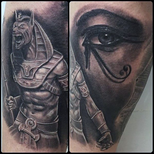 Realistic Eye Of Horus Mens Arm Tattoo