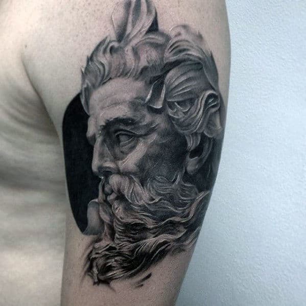 Realistic Shaded Portrait Awesome Arm Tattoos For Men