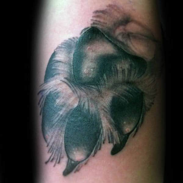 Realistic Wolf Paw Male Forearm Tattoo