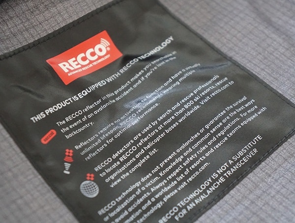 Recco Rescue System Tag Spyder Eiger Gtx Shell Jacket For Men