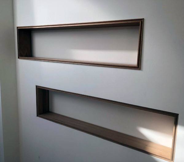modern linear shelves