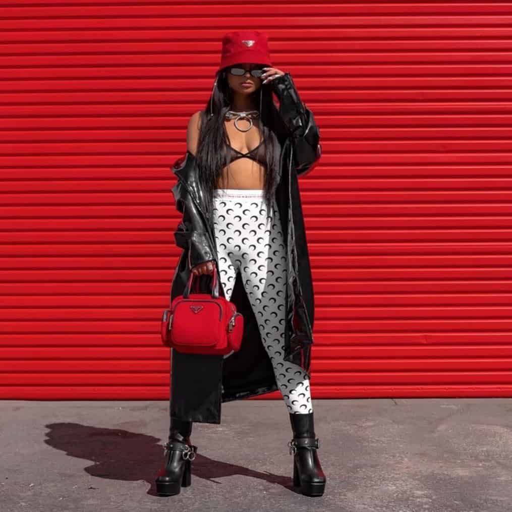 Red Bag Bootie Fashion Style