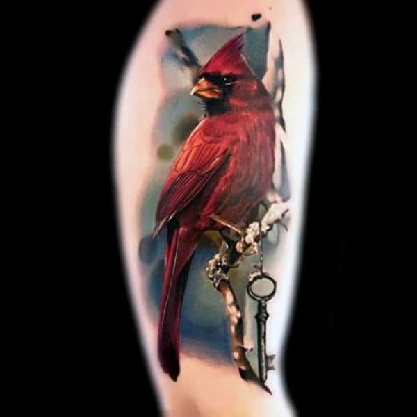 Red Bird Keys Tattoo Men