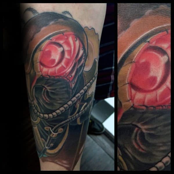 Red Eye Bioshock Guys Forearm Tattoos
