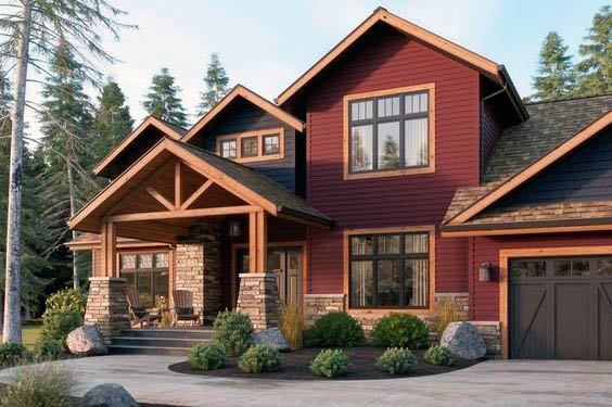 barn-inspired red exterior