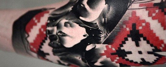 Red Ink Tattoo Designs For Men