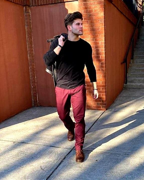 Red Pants Mens Wear Fashion