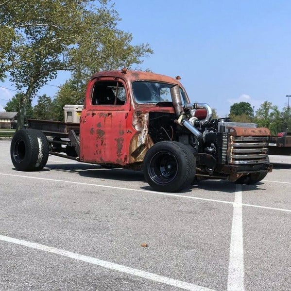 Red Truck Badass Rat Rods