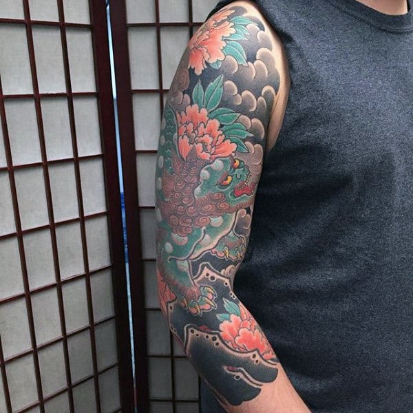 Refined Japanese Sleeve Tattoo For Guys