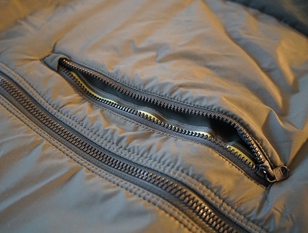 Reflective Trim Kuhl Wildkard Hybrid Jacket Upper Chest Pocket With Zipper Open