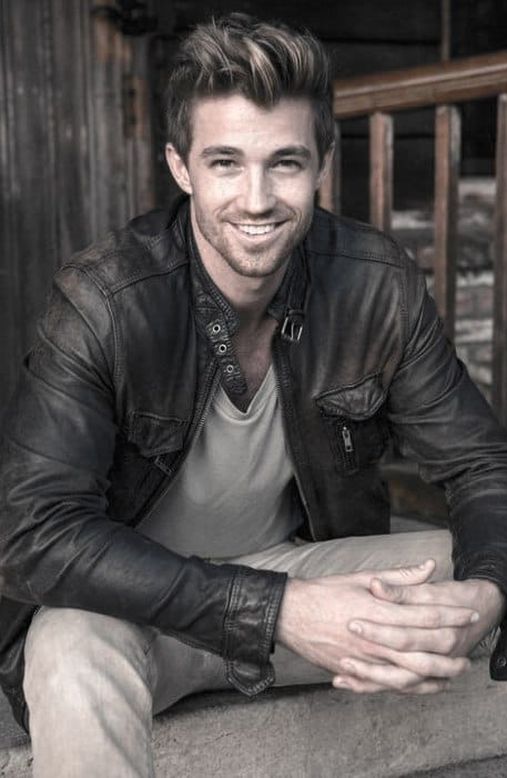 Relaxed Casual How To Wear A Leather Jacket Male Leather Jacket Outfits Tan Pants T Shirt