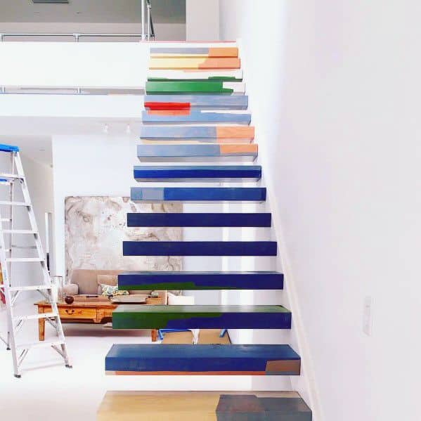 color block stairs 