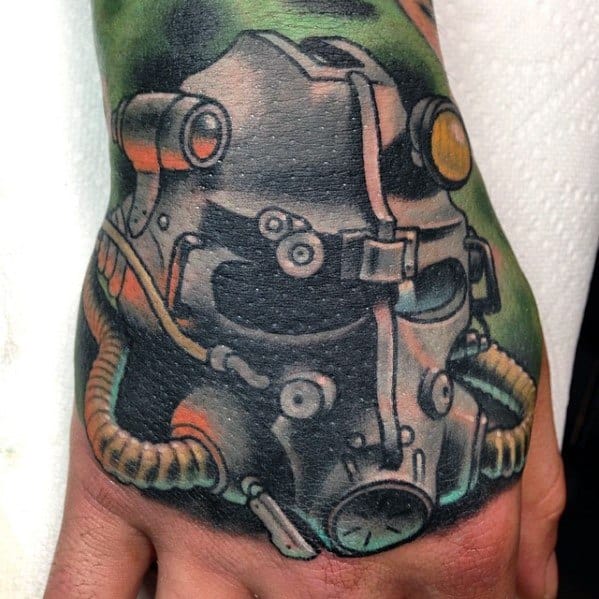 Remarkable Fallout Tattoos For Males On Hand