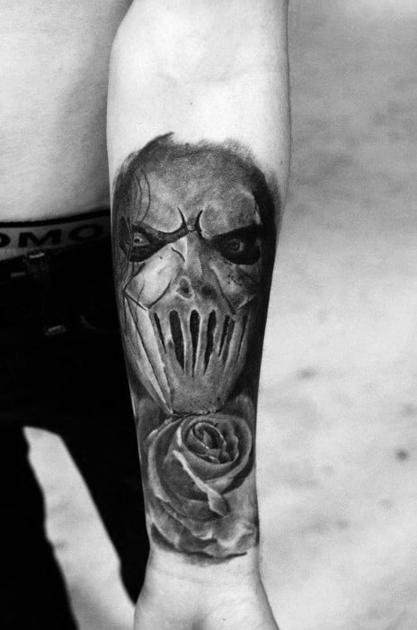 Remarkable Forearm Sleeve Slipknot Tattoos For Males