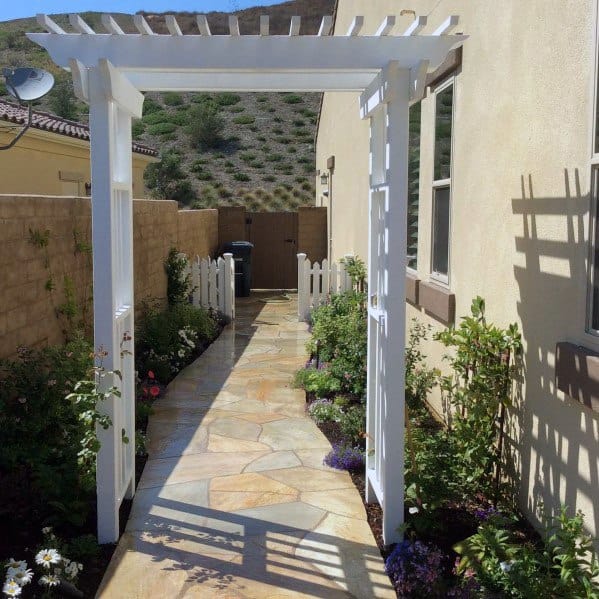 garden path with pergola