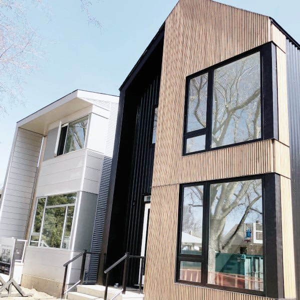 corrugated wood panels