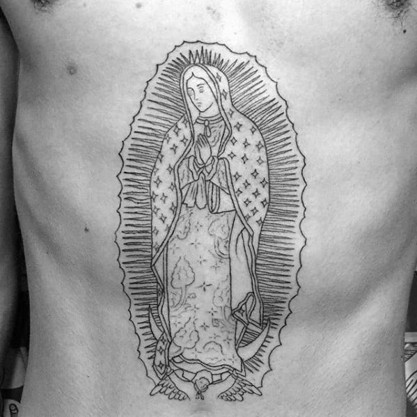 Remarkable Stomach Guadalupe Tattoos For Males