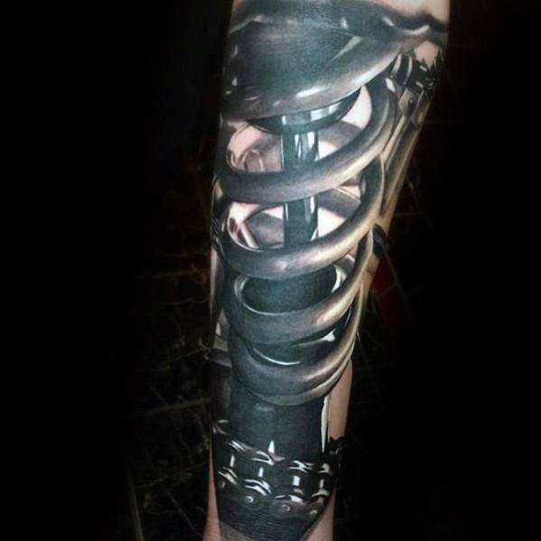Remarkable Suspension 3d Shock Absorber With Chain Forearm Tattoos For Males