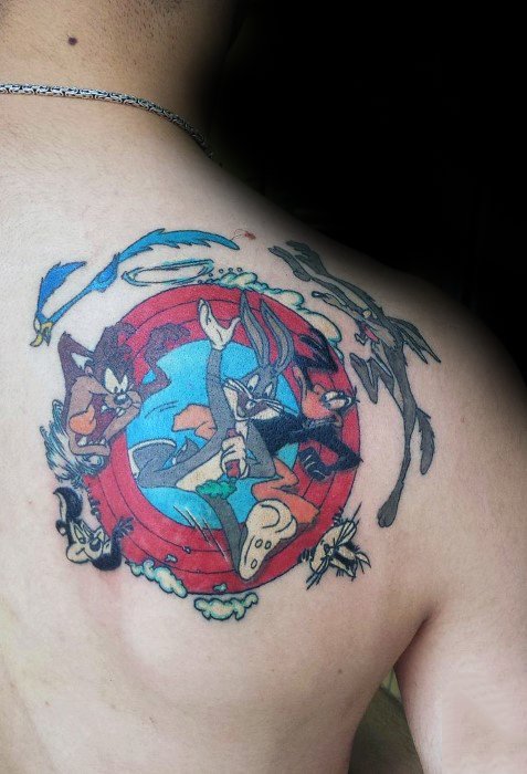Remarkable Tasmanian Devil Tattoos For Males Shoulder Blade