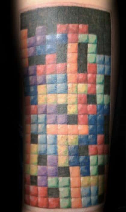 Remarkable Tetris Tattoos For Males