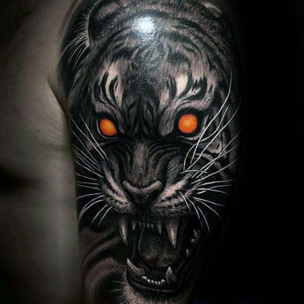 Remarkable Tiger Eyes Tattoos For Males