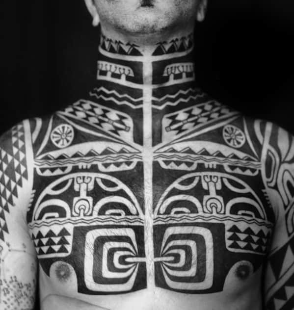 Remarkable Tribal Neck Tattoos For Males