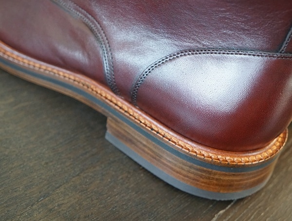 Resoleable Leather Soles Beckett Simonon Dowler Cap Toe Boots Heel Detail