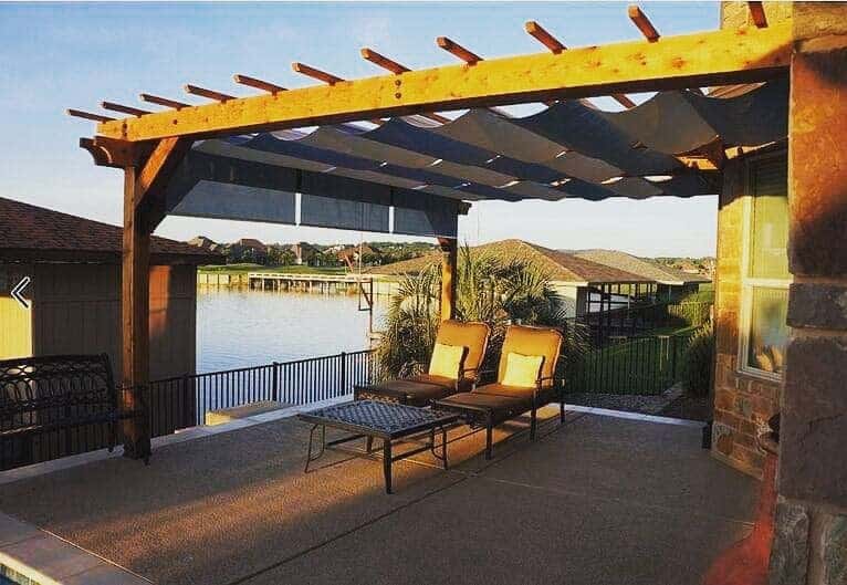 retractable wood patio awning ideas