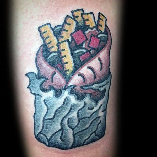 Retro Arm Guys Burrito Tattoo Designs