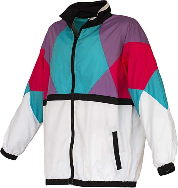 retro neon windbreaker