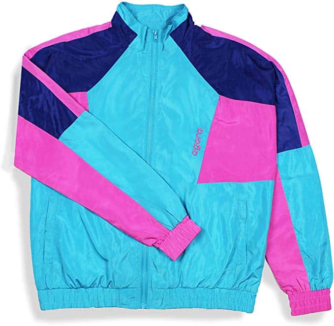 retro neon windbreaker