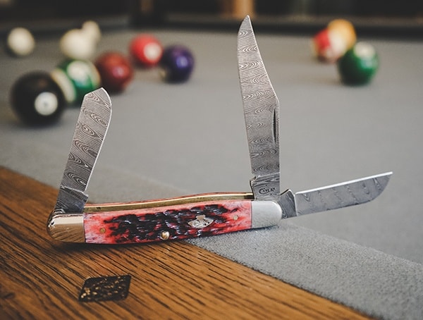 Review Case Crimson Bone Peach Seed Jig Stockman Knife