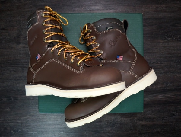 Review Mens Danner Quarry Brown Alloy Toe Wedge Boots