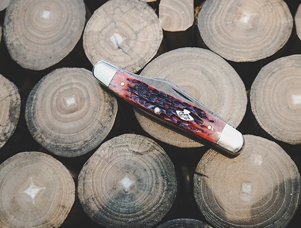 Reviewed Case Crimson Bone Peach Seed Jig Stockman Folding Pocket Knife