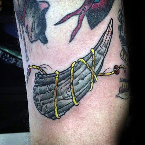 Rhino Horn Mens Small Tattoo Ideas On Arm