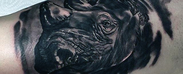 Rhino Tattoo Designs For Men