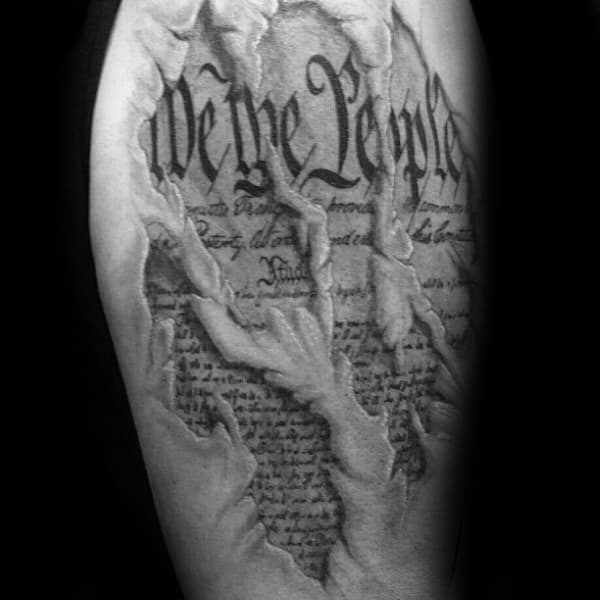 Ripped Skin We The People Mens Arm Tattoo