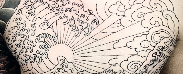 Rising Sun Tattoo Designs For Men