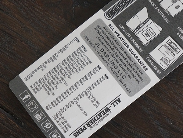 Rite In The Rain All Weather Trekker Pen Ink Options