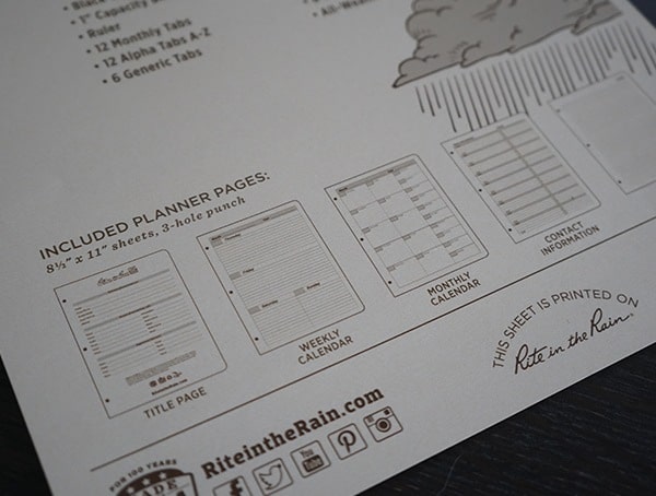 Rite In The Rain Field Planner Kit Included Pages