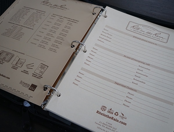 Rite In The Rain Maxi Field Planner With Pages Added