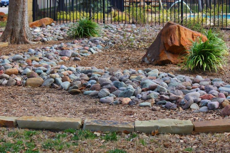 river rock garden ideas