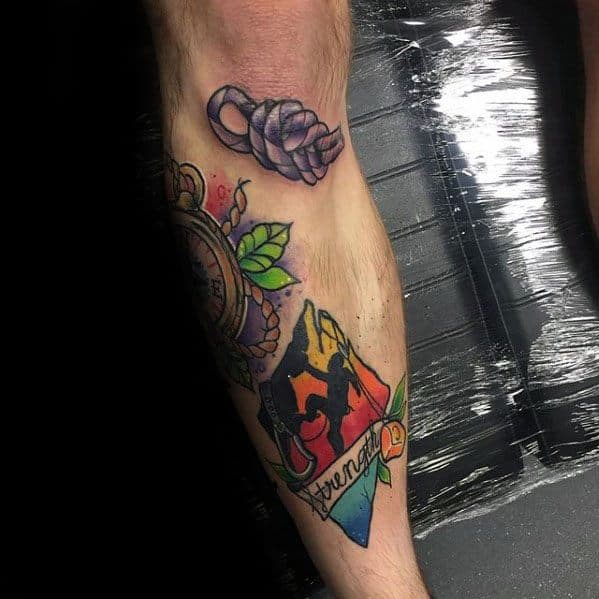 Rock Climbing Tattoos For Gentlemen