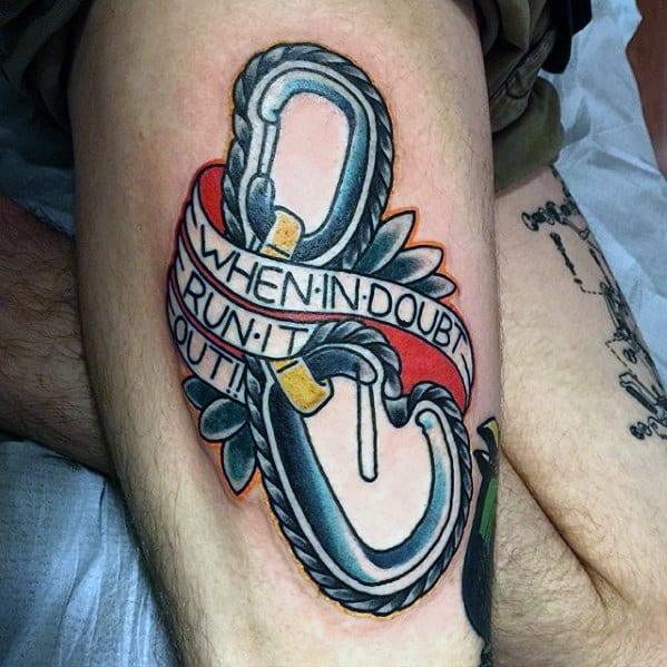 Rock Climbing Tattoos Guys