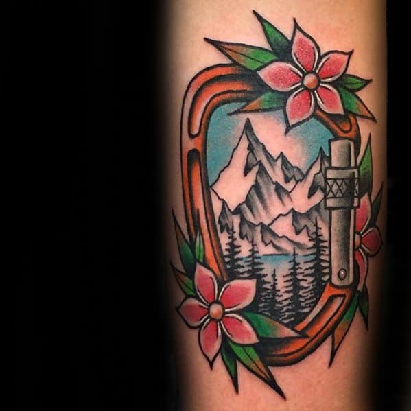 Rock Climbing Tattoos Male