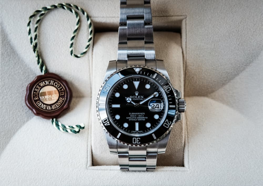 new rolex submariner divers watch shown with the cyclops window