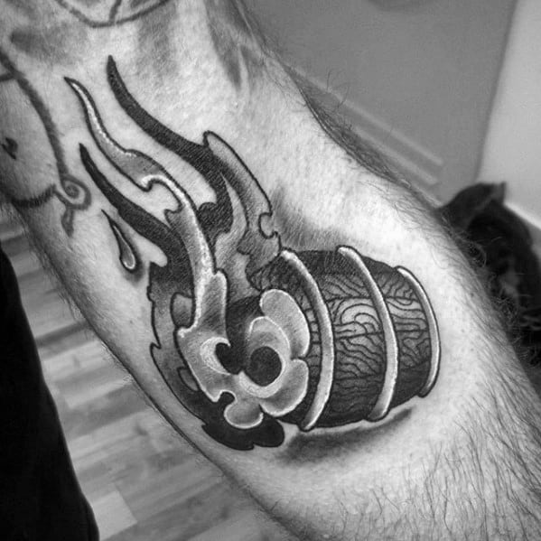 Rolling Barrel Ditch Guys Tattoo