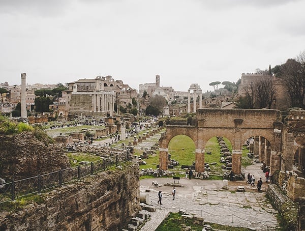 Roman Forum Overview From Above