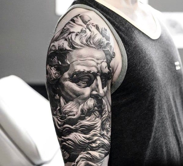 Roman Statue Tattoo Ideas On Guys