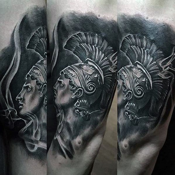 Roman Warrior Guys Different Arm Tattoo